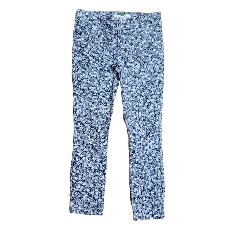 Anthropologie Lyocell Blend Black & White Pineapple Pants Size 2/ UK 6 R